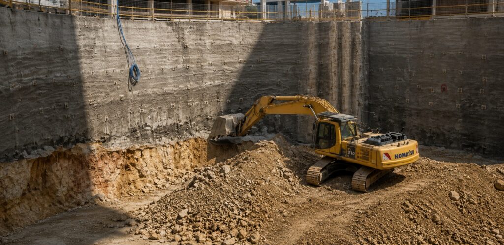 DRAB has been awarded the earth retaining system design for the stormwater connection works at Aramco Stadium